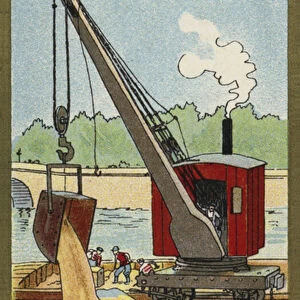 Steam crane (chromolitho)