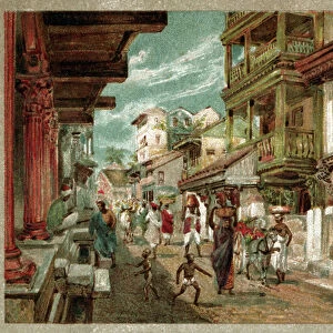 Street in Mumbai, 1899 (print)
