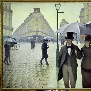 A street in Paris in rainy weather in 1877, 1877 (oil on canvas)