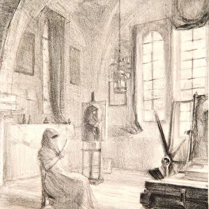 Studio, La Boissiere, 1909 (litho)