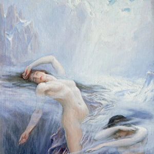 Study for Clyties of the Mist, (oil on canvas laid on board)