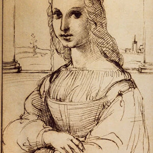 Study for the portrait of Maddalena Doni; drawing by Raphael. The Louvre, Paris