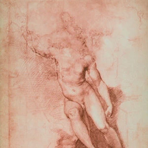 Study for a St. John the Baptist, drawing by Raffaello Sanzio. Gabinetto dei Disegni e delle Stampe, Uffizi Gallery, Florence