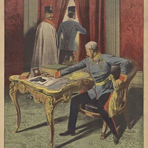 Suicide of the Austrian traitor Colonel Alfred Redl (colour litho)