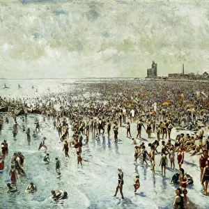 A Summer Afternoon at Coney Island, 1934 (oil on canvas)