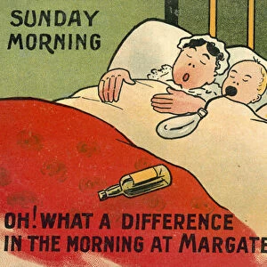Sunday Morning at Margate (colour litho)