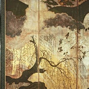 Sunny Landscape (pen & ink, colour, gold paper on panel) (see 216577, 216578)