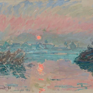 Sunset at Lavacourt; Coucher de soleil a Lavacourt, 1880 (oil on canvas)