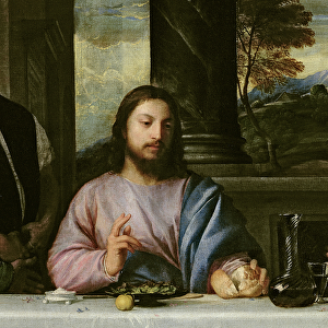 The Supper at Emmaus, c. 1535 (oil on canvas) (detail of 34377)