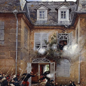A Surprise Attack, Metz, 1884 (oil on canvas)