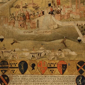 The surrender of the town of Colle Val d'Elsa near Siena, 1479 (painting on wood)