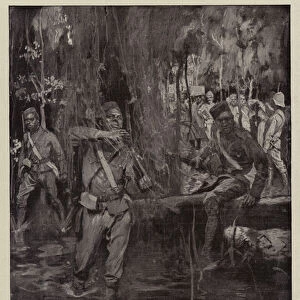 Through the Swamp, the Relief Force on the Road to Kumassi (litho)
