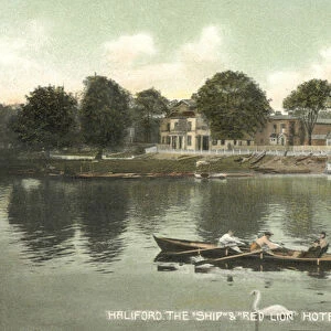 The Swan and Red Lion Hotels, Haliford (colour photo)