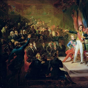 The Swearing-In of Louis-Philippe (1773-1850) 9th August 1830 (oil on canvas)