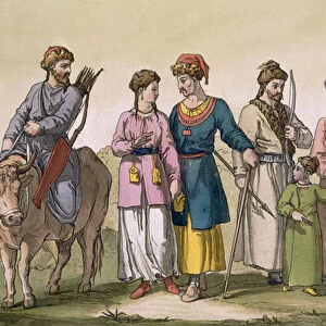 Taguri Tatars of the Crimea, from Costume dei... by Giulio Ferrario, c