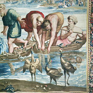 Tapestry depicting the Acts of the Apostles, The Miraculous catch of Fish (detail