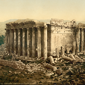 Temple of Bacchus, Baalbek, c. 1880-1900 (photochrom)