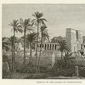 Temple of Isis, Island of Elephantine (engraving)