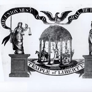 Temple of Liberty, 1834 (woodcut) (b / w photo)