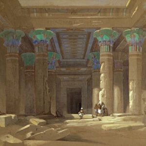 Temple of Philae, Egypt, 1846 (pencil, pen and ink and w / c)