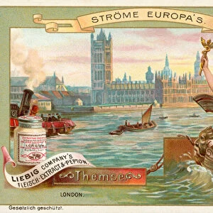 The Thames, London (chromolitho)