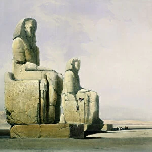 Thebes, December 4th 1838, detail of the colossi of Memnon