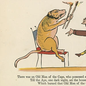"There was an Old Man of the Cape, who possessed a large Barbary Ape", from A Book of Nonsense, published by Frederick Warne and Co. London, c. 1875 (colour litho)