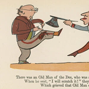 "There was an Old Man of the Dee, who was sadly annoyed by a flea", from A Book of Nonsense, published by Frederick Warne and Co. London, c. 1875 (colour litho)