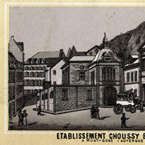 Thermal establishments of Choussy a Bourboule in the Monts Dore massif