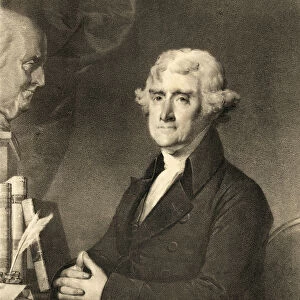 Thomas Jefferson, from a 19th century engraving (litho)