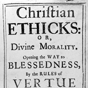 Title page to Christian Ethicks by Thomas Traherne