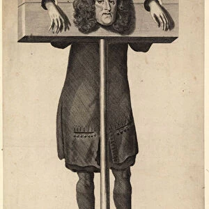 Titus Oates in the pillory, published 1685 (engraving)