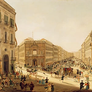 Via Toledo in Naples (oil on canvas)