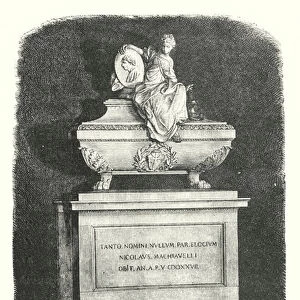 Tombeau de Machiavel, par le Spinazzi (engraving)