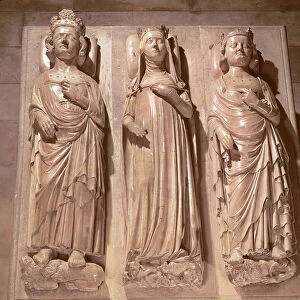 Tombs of Philippe V (1293-1322) Jeanne d Evreux (1305-71) and Charles IV (1295-1328