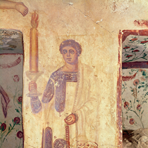 Torch bearer, from the Tomb of Aelia Arisuth (fresco)