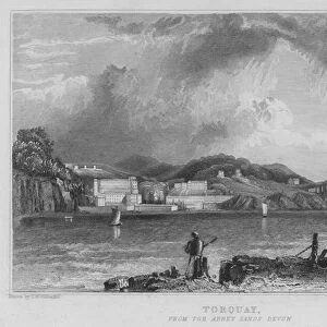 Torquay, from Tor Abbey Sands, Devon (engraving)