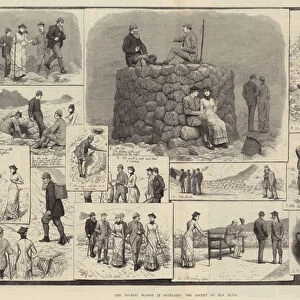 The Tourist Season in Scotland, the Ascent of Ben Nevis (engraving)