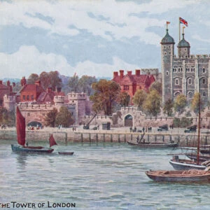 The Tower of London (colour litho)