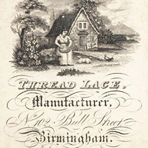 Trade card, Robert Lowe (engraving)