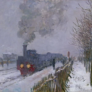 Train in the Snow or The Locomotive, 1875 (oil on canvas)