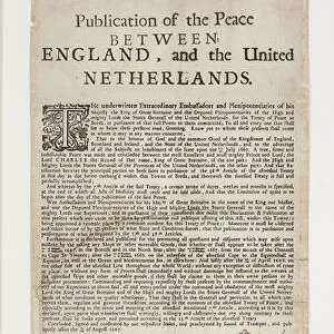 Treaty of Breda, 1667 (print & pen and ink on paper) (see also 496177)