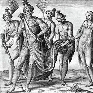 Tribe of the Timucua Indians, 1591 (engraving)