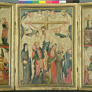 Triptych depicting the Crucifixion of Christ, c. 1350 (tempera and gold leaf on panel)