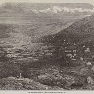 The Tuapeka Goldfields, Otago, New Zealand (engraving)