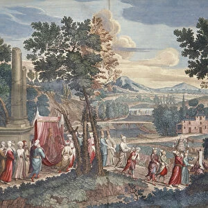 Turkish marriage procession, 1712-13 (engraving)
