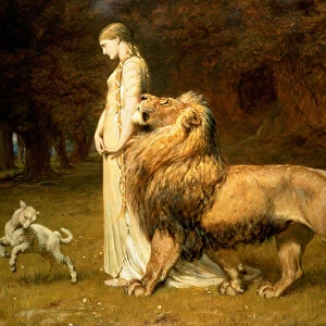 Una and the Lion, from Spensers Faerie Queene, 1880 (oil on canvas)