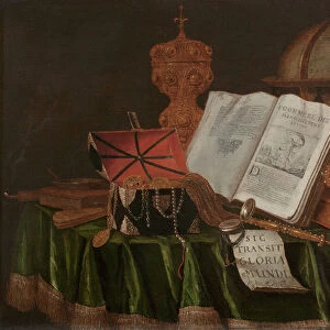 A Vanitas Still Life (oil on panel)