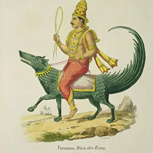 Varuna, God of the Oceans, engraved by Charles Etienne Pierre Motte (1785-1836