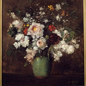 Vase of flowers Painting by Antoine Vollon (1833-1900) 19th century Lille Museum of Fine